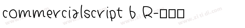 commercialscript b R字体转换